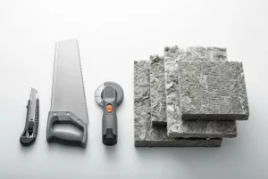 Professional header image for comparison analysis: Czym ciąć wełnę mineralną na budowie: nóż, piła czy nóż a...